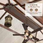 EROMMY 12' x 16' Patio Hardtop Gazebos Canopy Polycarbonate Double-Roof w/ Netting & Curtains
