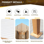 EROMMY 10X20 Louvered Pergola with Independent Adjustable Roof – Wood Grain