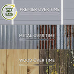 4x6 FT Outdoor Storage Shed, Weather-Resistant Shed with Lockable Double Doors & Built-In Floor, Sloped Roof Outdoor Shed for Backyard, Patio & Lawn, Gray
