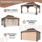 EROMMY 10X13 Small Gazebo with Netting for Backyard