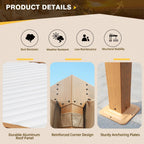 EROMMY 10X10 Pergola with Louvered Adjustable Roof – Wood Grain