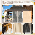 EROMMY 12x18 Hardtop Gazebo with Easy Installation
