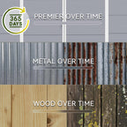 8x6 FT Outdoor Storage Shed, Weather-Resistant Shed with Lockable Double Doors & Built-In Floor, Sloped Roof Outdoor Shed for Backyard, Patio & Lawn, Gray