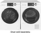 GE – 2.4 Cu. Ft. High Efficiency Stackable Front Load Washer with Steam and Sanitize – White