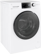 GE – 2.4 Cu. Ft. High Efficiency Stackable Front Load Washer with Steam and Sanitize – White