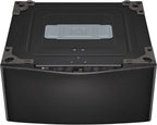 LG – SideKick 1.0 Cu. Ft. High-Efficiency Smart Top Load Pedestal Washer with 3-Motion Technology – Black steel