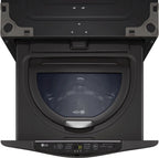 LG – SideKick 1.0 Cu. Ft. High-Efficiency Smart Top Load Pedestal Washer with 3-Motion Technology – Black steel