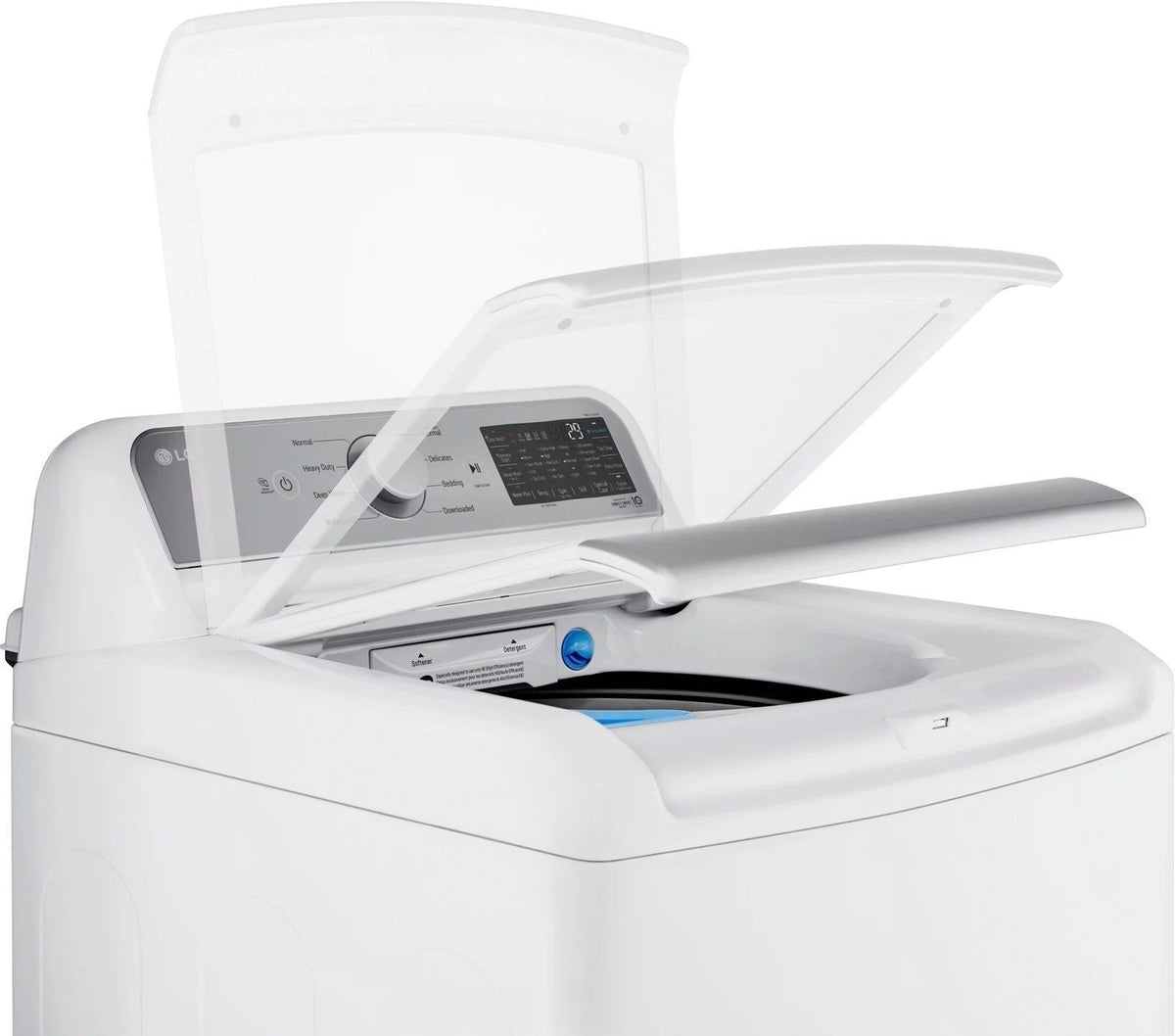 LG – 5.5 Cu. Ft. Smart Top Load Washer with TurboWash3D – White