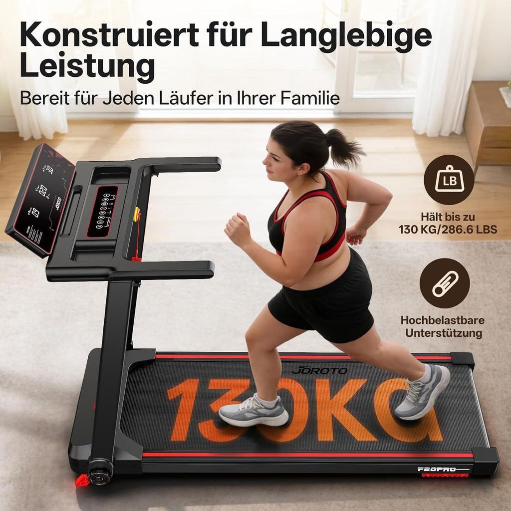 JOROTO F20PRO Laufband – 8% Steigung, 2,5 PS Motor & App-Steuerung