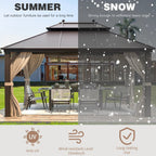 EROMMY 10X13 Small Gazebo with Netting for Backyard