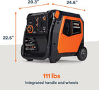 Generac 3,300-Watt Gas Powered Portable Inverter Generator – Lightweight and Compact
