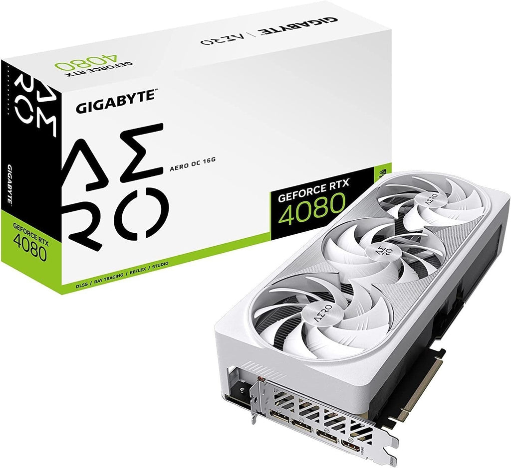 Gigabyte GeForce RTX 4080 16GB AERO OC Graphics Card, 3X WINDFORCE Fans, 16GB 256-bit GDDR6X, GV-N4080AERO OC-16GD Video Card