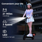 Electric Scooter for Kids & Teens, 500–1000W, 18–25 MPH, 21–28 Mile Range