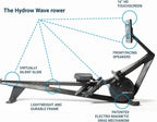 Hydrow Wave Rowing Machine with 16″ HD Touchscreen, Speakers, Foldable, Home Workouts
