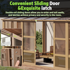 EROMMY 10X16 Lean to Sunroom for Backyard – Brown