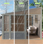 EROMMY 10X16 Lean to Sunroom for Backyard – Grey