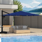 EROMMY 10 × 13 Cantilever Patio Umbrella, Base Excluded – Navy