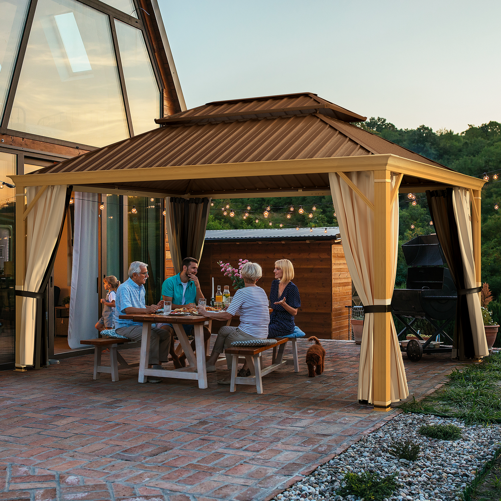 EROMMY 12x16 Hardtop Gazebo with Easy Installation