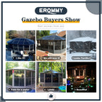 EROMMY 12X18 Solarium Room for 4 Season with Sliding Door – Grey