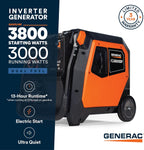 Generac 3,300-Watt Gas Powered Portable Inverter Generator – Lightweight and Compact