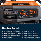 Generac 8,125 Starting Watt Portable Gas Generator – Includes Extension Cord