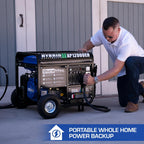 DuroMax XP13000EH 13,000-Watt Dual Fuel Portable Generator – Gas & Propane, Electric Start