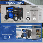 DuroMax XP13000EH 13,000-Watt Dual Fuel Portable Generator – Gas & Propane, Electric Start
