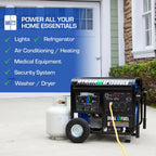 DuroMax XP13000EH 13,000-Watt Dual Fuel Portable Generator – Gas & Propane, Electric Start