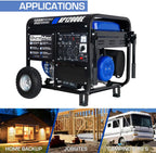 DuroMax XP13000EH 13,000-Watt Dual Fuel Portable Generator – Gas & Propane, Electric Start