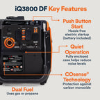 Generac 3,300-Watt Gas Powered Portable Inverter Generator – Lightweight and Compact