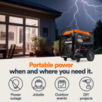 Generac 8,125 Starting Watt Portable Gas Generator – Includes Extension Cord