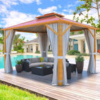 EROMMY 10x12 Double Roof Gazebo