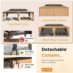 EROMMY 14X24 Outdoor Bar Gazebo with Canopy for Patio