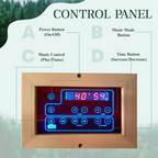 EROMMY Outdoor Sauna 4 Person, Far Infrared Wooden Sauna, Personal Sauna with Bluetooth Speaker and Changeable Chromotherapy Lighting