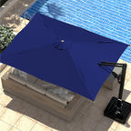 EROMMY 10 × 13 Cantilever Patio Umbrella, Base Excluded – Navy