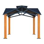 EROMMY 12X12 Hardtop Grill Gazebo with Ventilated Galvanized Steel Roof