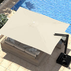 EROMMY 10 x 13 Outdoor Large Offset Umbrella, Base Excluded - Yellow