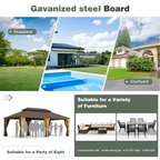 EROMMY 14X22 Hardtop Privacy Carport with Insect Screen