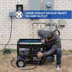 DuroMax XP13000EH 13,000-Watt Dual Fuel Portable Generator – Gas & Propane, Electric Start
