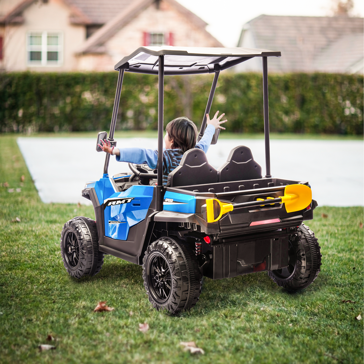 EROMMY 24V Ride on Electric Kids UTV Side by Side – Navy