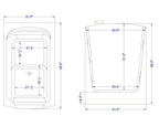 Avora Bath Walk in Right Hand Soaker Tub 38X33X38