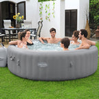 Bestway 8 – Person 190 – Jet Vinyl Round Inflatable Hot Tub in Gray