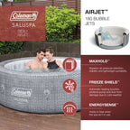 Bestway Coleman Sicily Airjet Inflatable Hot Tub With Energysense Cover, Grey