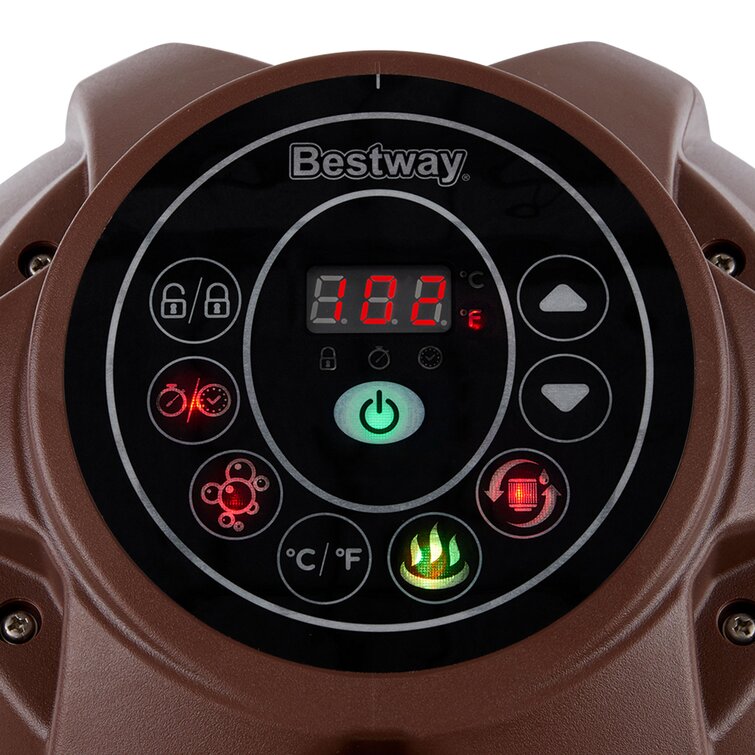 Bestway SaluSpa Helsinki 7 Person Inflatable Hot Tub Spa w/ Algaecide Treatment