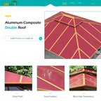 EROMMY 10x12 Double Roof Gazebo