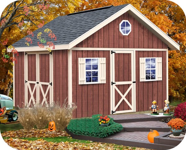 Fairview 12×12 Wood Storage Shed Kit – ALL Pre-Cut
