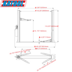 H100 Two Post Vehicle Lift 10,000 lbs By KaTool