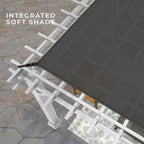 14×10 Hawthorne Traditional Steel Pergola With Sail Shade Soft Canopy