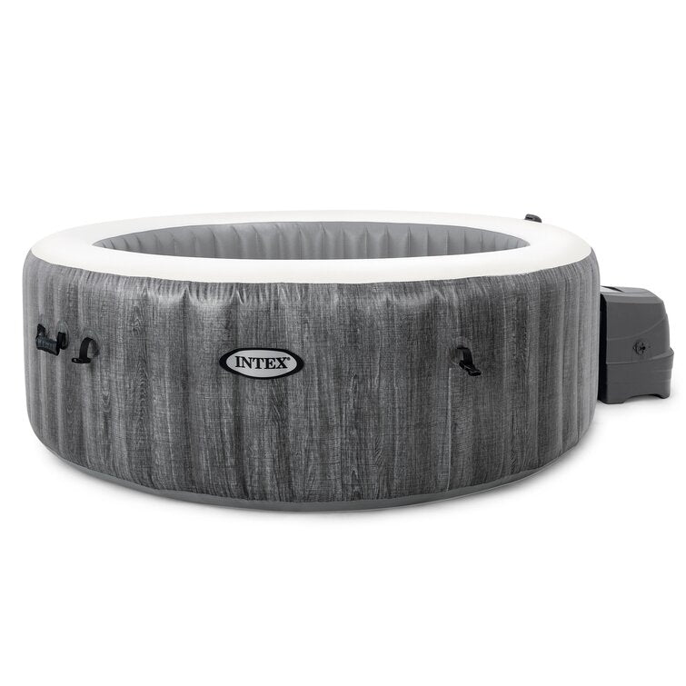 Intex 6 – Person 170 – Jet Vinyl Round Inflatable Hot Tub in Gray