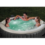 Intex Greywood Deluxe 4 Person Inflatable Hot Tub Bubble Jet Spa